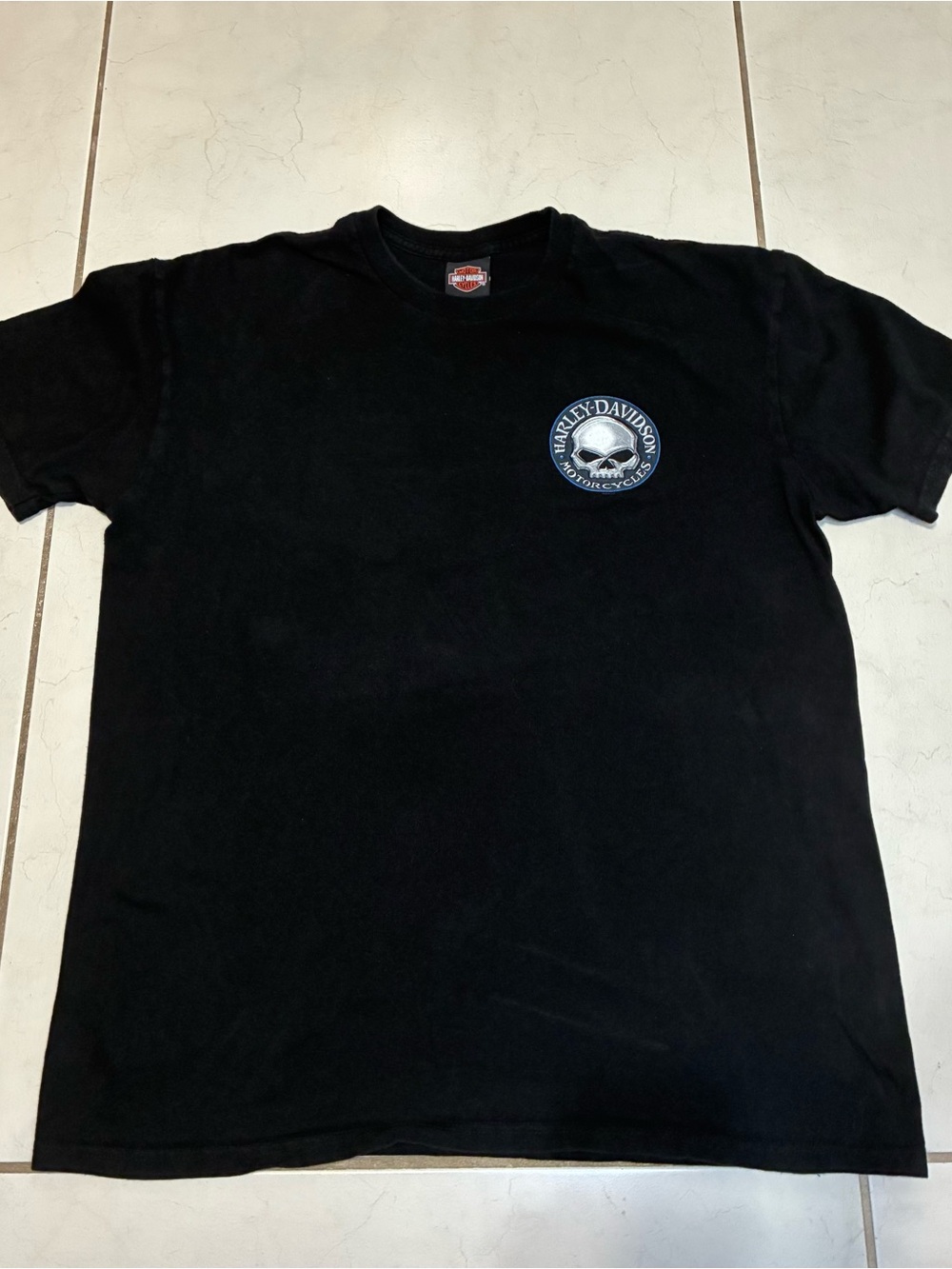 Harley-Davidson Gruene New Braunfels TX Mens T-Shirt XL Black Skull